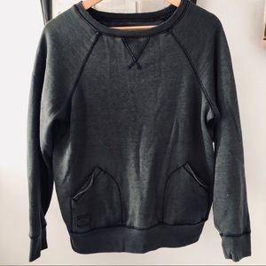 VANS Vintage-style crewneck sweatshirt in charcoal